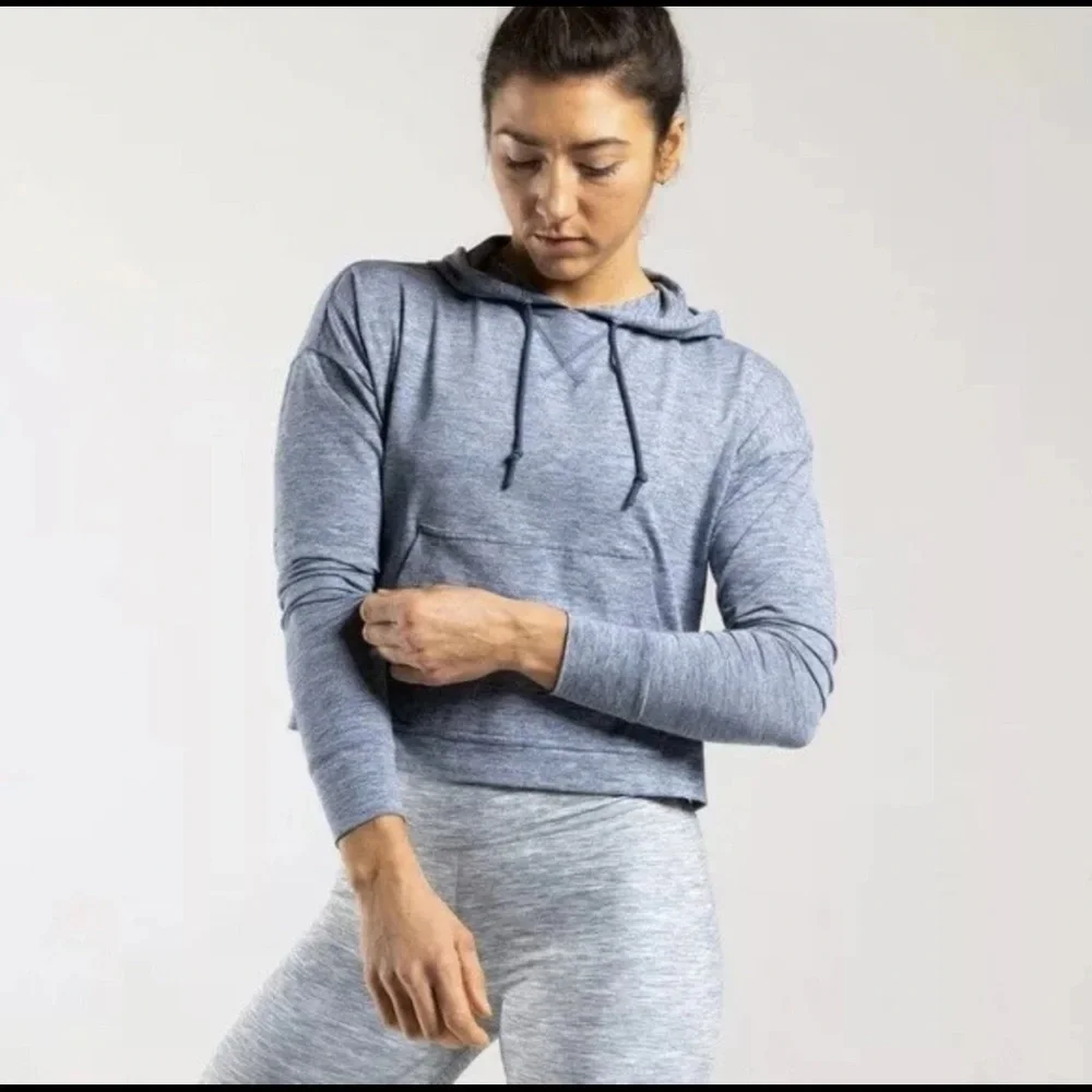 Nike Gray Cropped Relaxed Hoodie